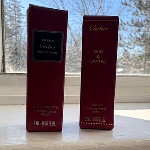 Cartier Pasha and Oud & Santal Fragrance Duo in Red Packaging